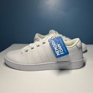 K-SWISS Men's Classic White Low Top Leather VN Sneaker Size 9 NEW